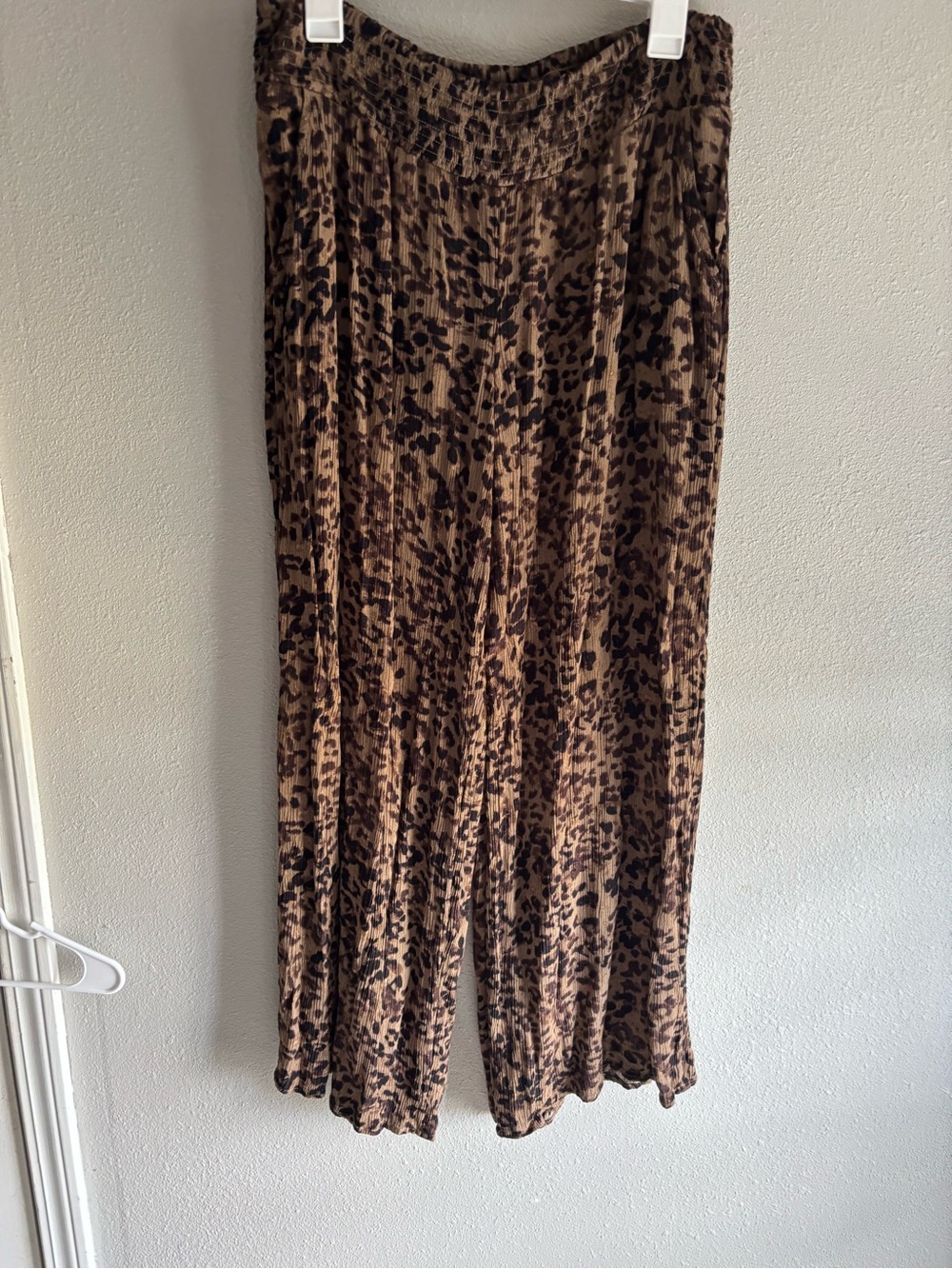 Maurices Brown Leopard-Print Wide Leg Pants